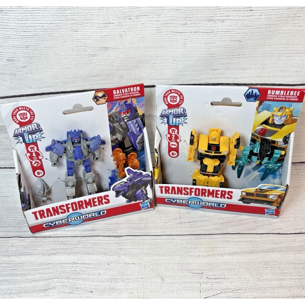 Transformers Cyberworld (2) Galvatron & Bumblebee Armor Up Hasbro 2025 New